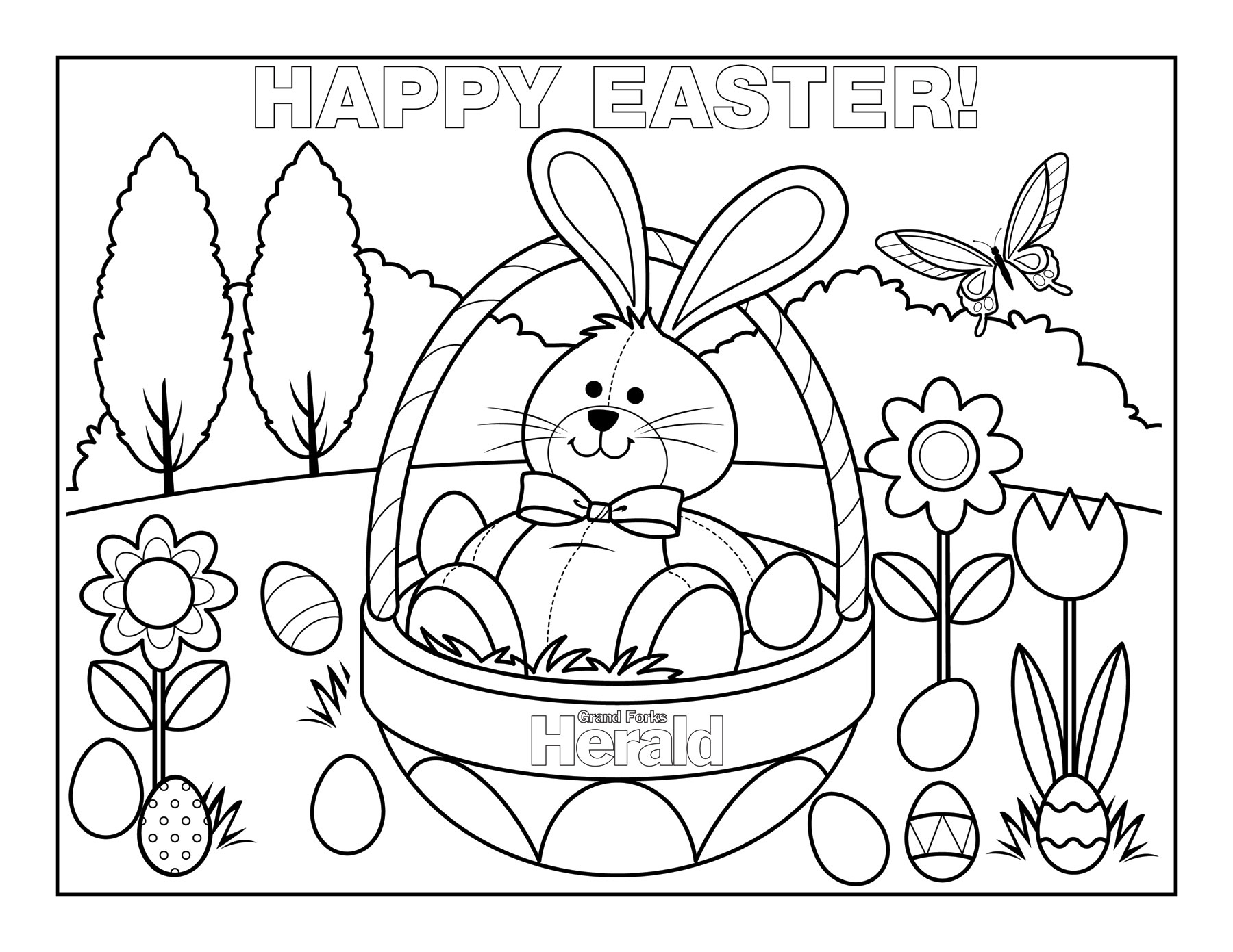 44 Top Happy Easter Coloring Pages Printable Pictures