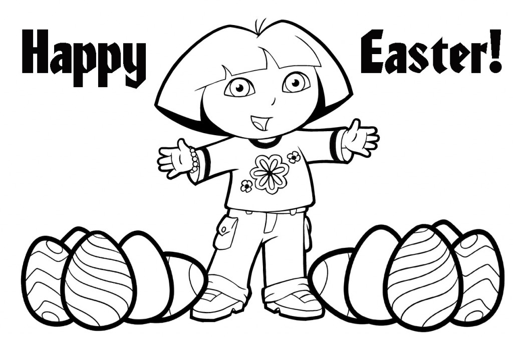 Happy Easter Coloring pages