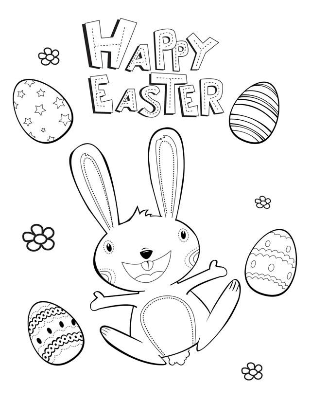 Happy Easter Coloring pages to print