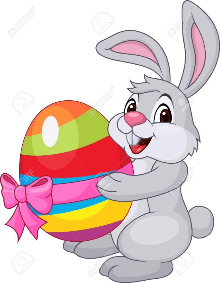 Easter Bunny Eggs Clipart